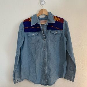 Denim button up
